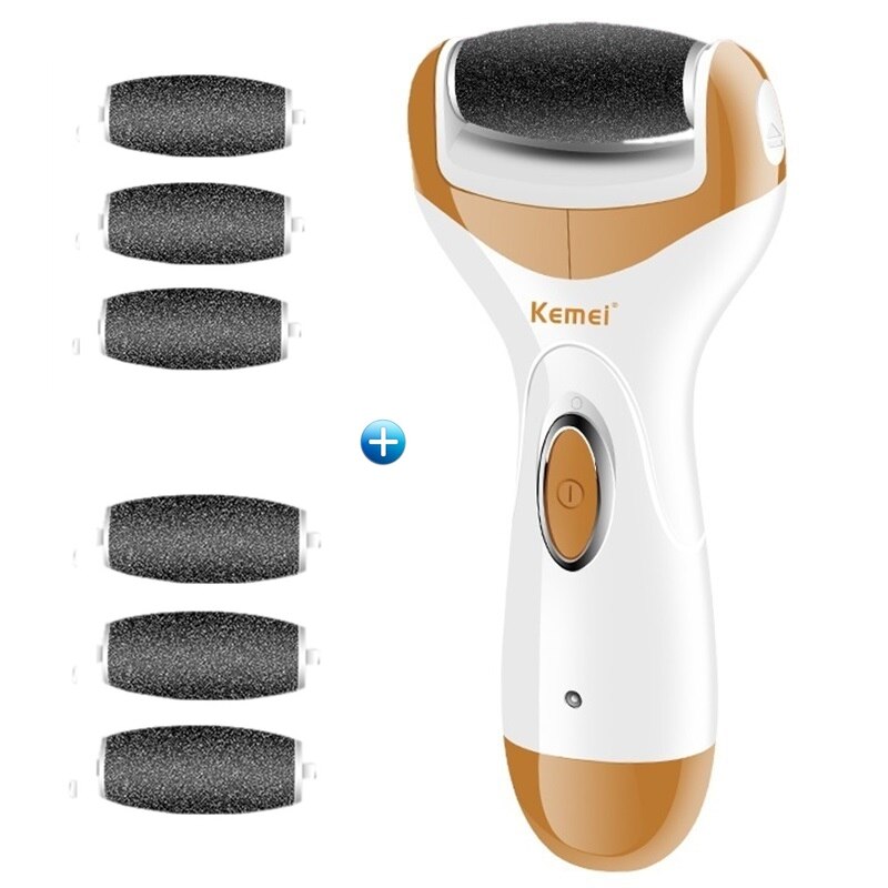 Browns 4in1 Rechargeable electric foot file callus remover machine pedicure foot care tool feet for heels remove dead skin tool: total 7pcs head