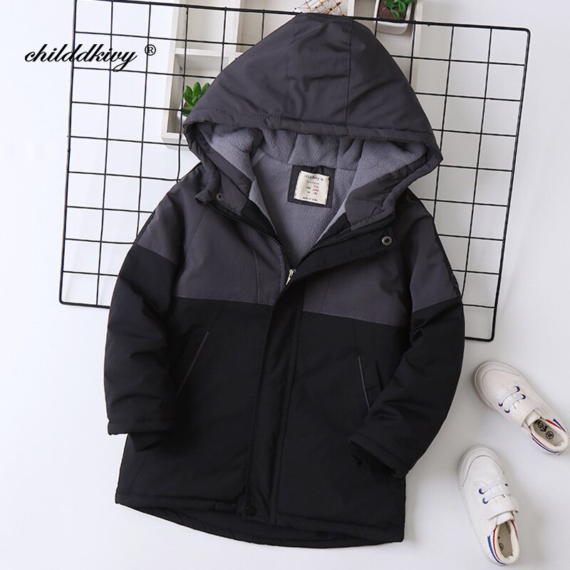 Chaquetas con capucha para niños, abrigos informales gruesos para mantener el calor, ropa de invierno, resistentes al frío intenso, novedad de