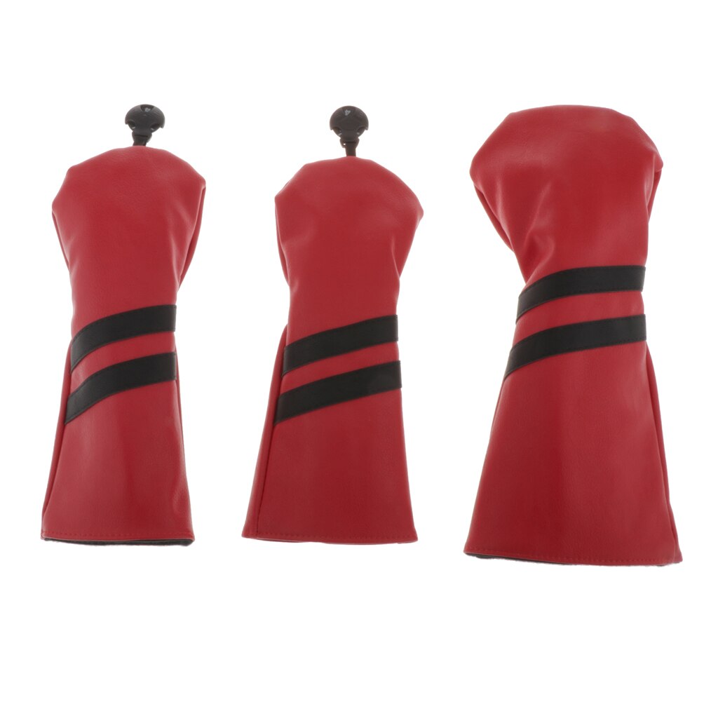 3 Stuks Golf Hoofddeksels Geen. 13 5 Houten Head Cover Voor Driver: Red