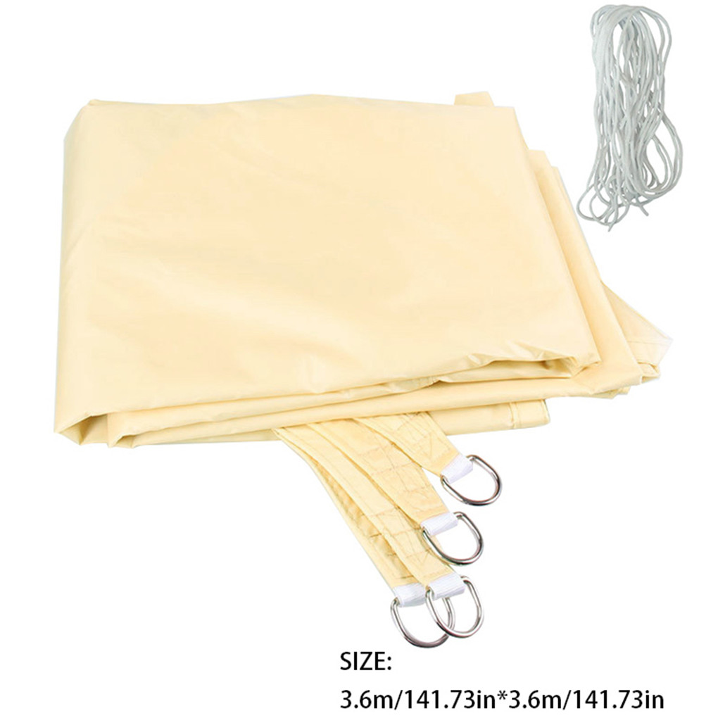 Waterproof Awning Polyester Outdoor Garden Courtyard Patio Shelter Summer Sun Protection Rain Cover Awning UV Protection: beige yellow