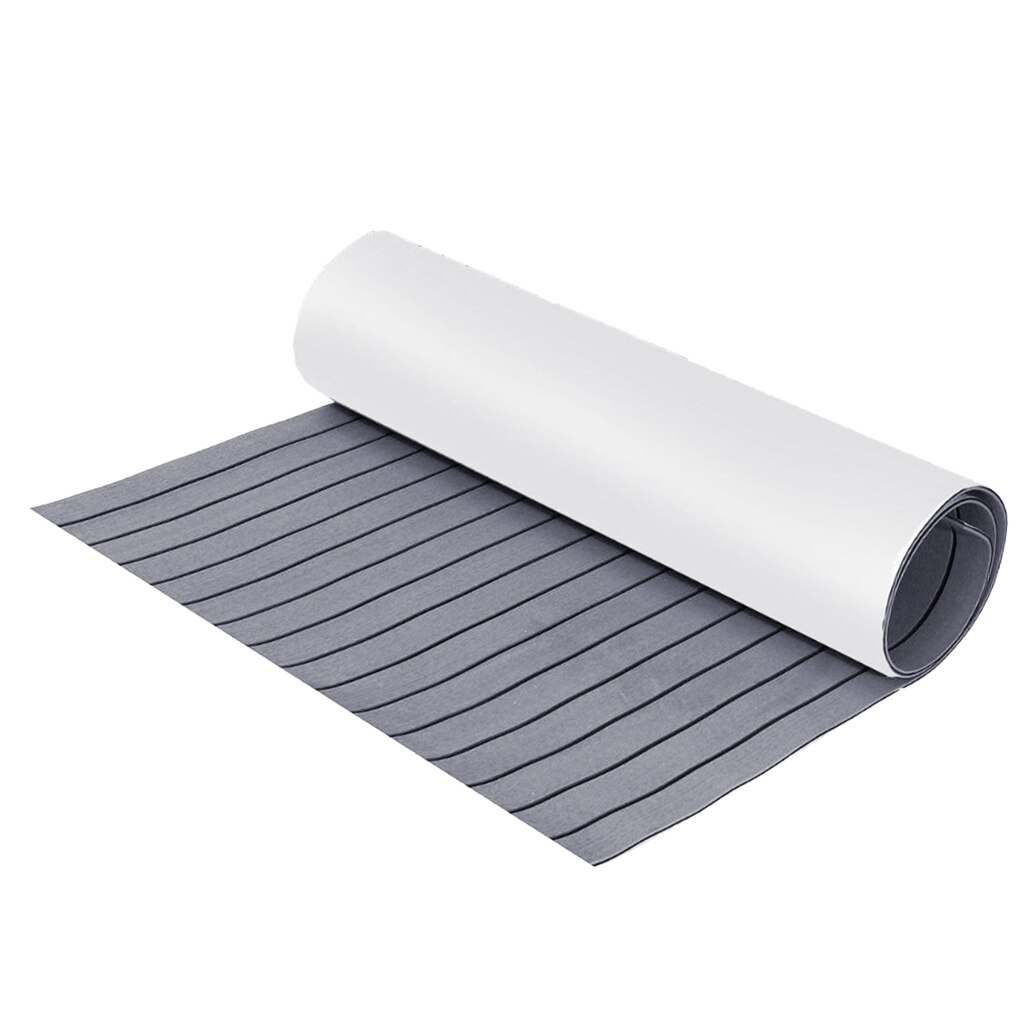 Mousse autocollante en teck pour bateau | 2400*600*6mm plaque de terrasse pour Yacht, en mousse EVA, accessoires de bateau antidérapants Marine: Light Gray