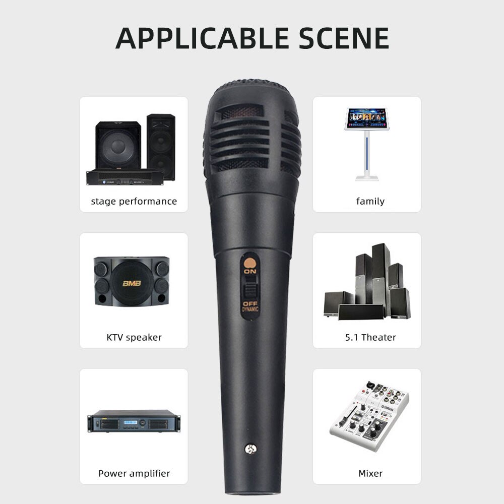Wired microphone 3.5mm / 6.5mm for family gatherings karaoke tools with high sound and low noise mic lound Speaker