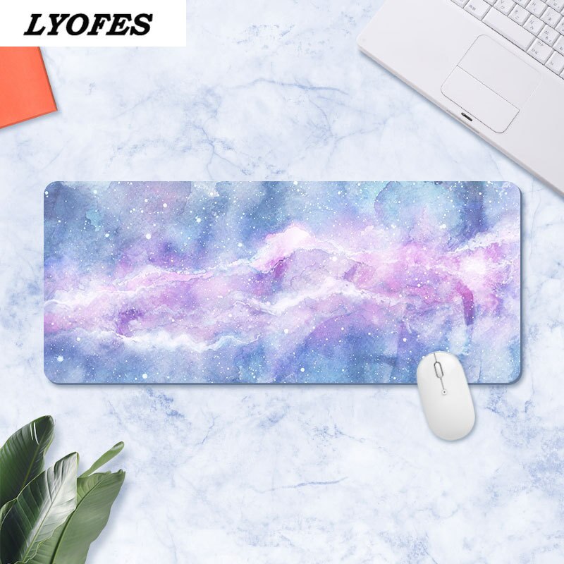 Kawaii Desk Mat Gamer Large Marble Desk Pad Mouse Pad Waterproof Computer Keyboard Table Decoration Cover Gaming Player Mice Mat: 300x800x2mm 26