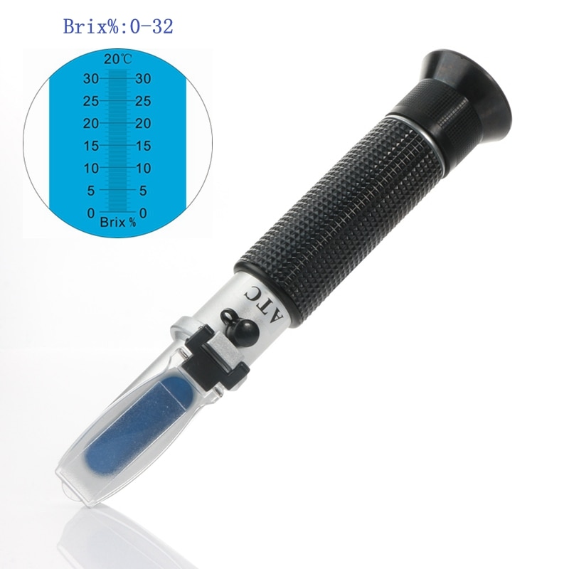 Refraktometer Zucker Grad Meter Gemüse Brix Refraktometer Zucker Schnitt Flüssigkeit Dichte Konzentration Tester 0-32% Brix