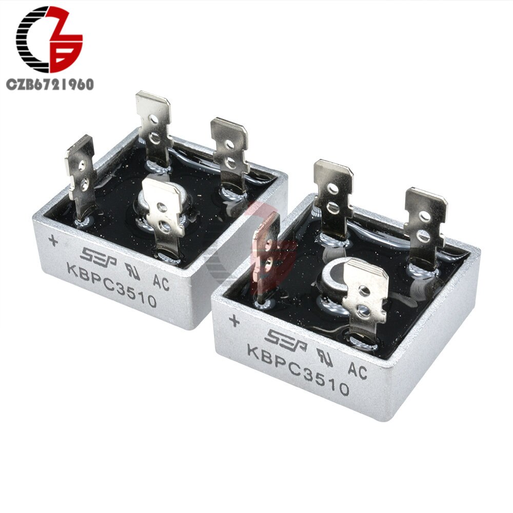 Conmutador KBPC1010 KBPC1510 KBPC2510 KBPC3510 KBPC3510W KBPC5010 Power Puente rectificador de diodo 15A 25A 35A 50A 1000V KBPC: KBPC3510 35A 1000V