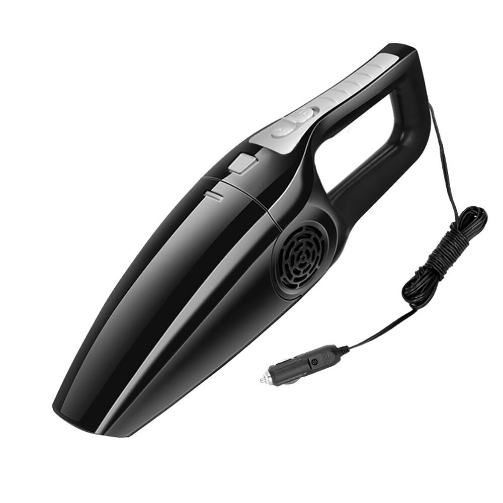 120W Auto Car Vacuum Cleaner High Wet And Dry Suction Dual-use Vacum Handheld Cleaner 12V Mini Car Vacuum Cleaner 5M: Black