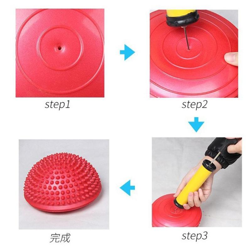 Yoga Balls Portable Delicate Inflatable Half Yoga Ball Exercise Fitness Equipment Balance Training Gym Ball