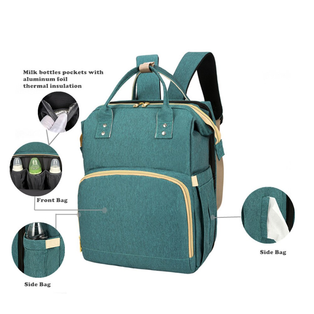 Mochilas para mamá Buylor, bolsa de pañales de maternidad, bolsas para cama de viaje para madres y padres, bolsa de lactancia de gran capacidad para el cuidado del bebé