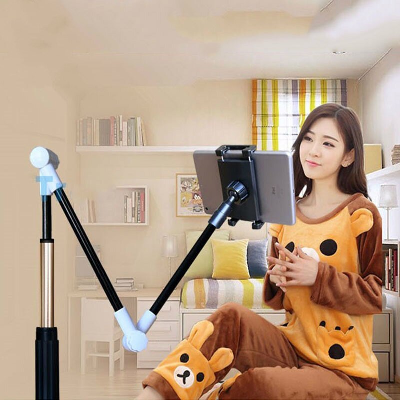 5-13 inch tablet telefoonhouder standaard voor ipad pro 12.9 metalen lange arm opvouwbaar bed desktop telefoon houder voor huawei iphone 11 x beugel