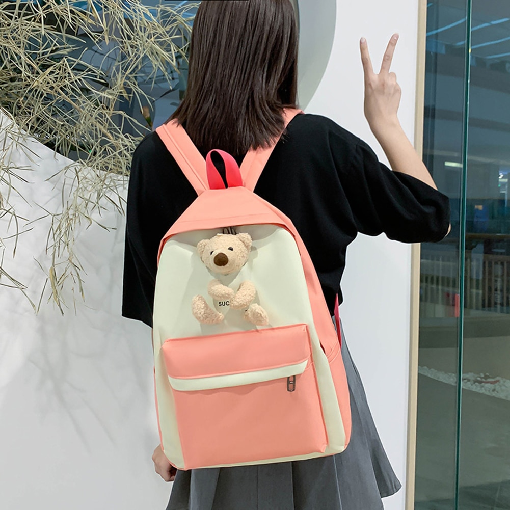 Vintage ▾ Borse per Studenti Regali Di Compleanno 4 pz/impostato Donne Scuola Zaini Adolescenti Ragazze Libro Borsa di Tela cartella Mochila 2020 Nuovo