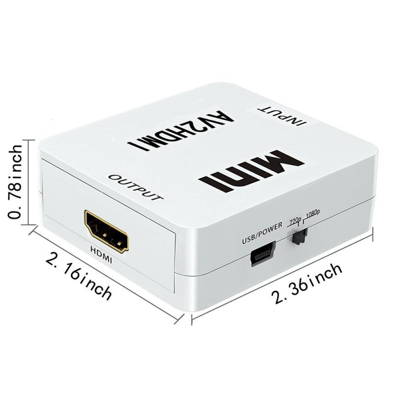 AV to HDMI Video Audio Converter AV2 HDMI RCA to HDMI 1080P Video Audio Converter HDMI Mini AV2HDMI Support Moniter TV