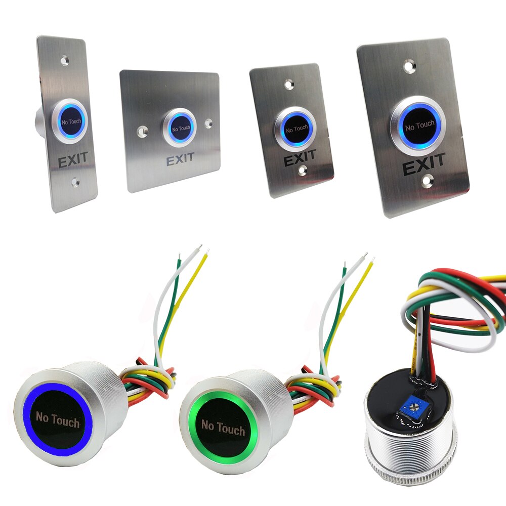 DC12V 24V IP68 Waterproof Time Delay Contactless No Touch Infrared Lock Exit Button Door Release Switch