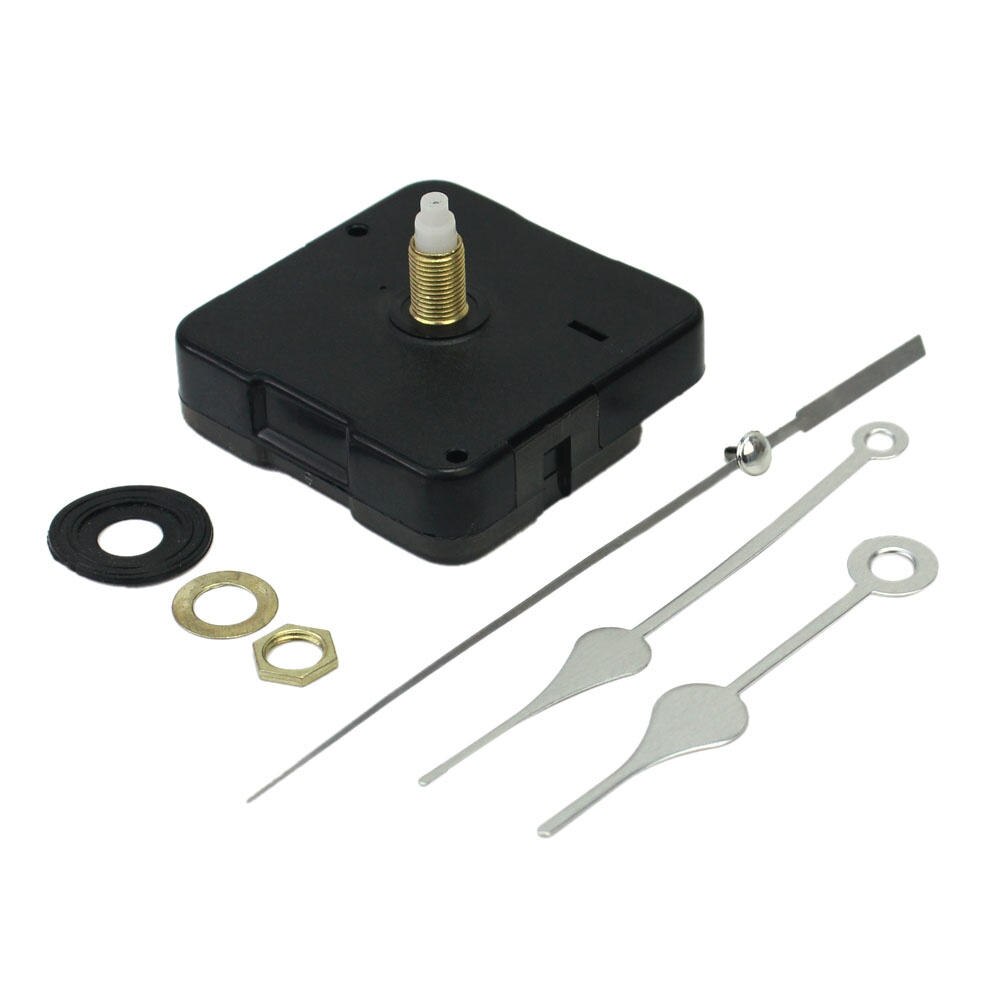 Home Simple DIY Quartz Wall Clock Movement Mechanism Replace Parts Repairing Tool Kit with Silver Arrow Hands Silence