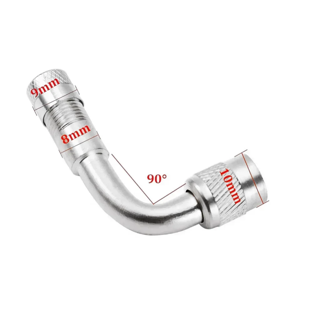 45 90 135 Grad Winkel gebogener Ventiladapter Reifenschlauch Ventilverlängerungsadapter für Motorrad LKW Auto Moto Fahrrad: Champagner