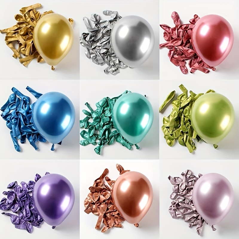 10/30/50 Uds. Globos metálicos de varios colores, globos de látex cromado de 10 pulgadas para decoración de de cumpleaños, boda, Baby Shower