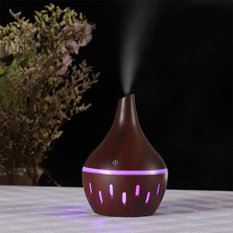 300ml auton aromihajotin sähköinen 5v auton ilmankostutin eteerisille öljyille auto kodin ilmanraikastin puhdistaja ionisaattori tarvikkeet: Ontto tumma viiste