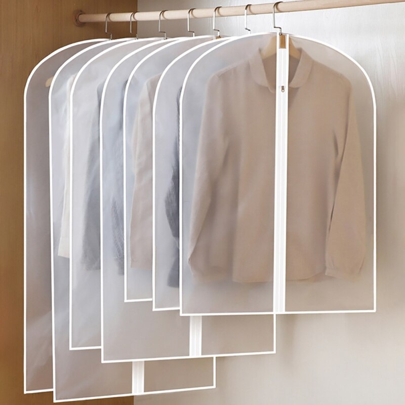 Dust Bag Clothes Hanging Garment Dress Clothes Suit Coat Dust Cover Transparent Wardrobe Storage Bags 4 Sizes