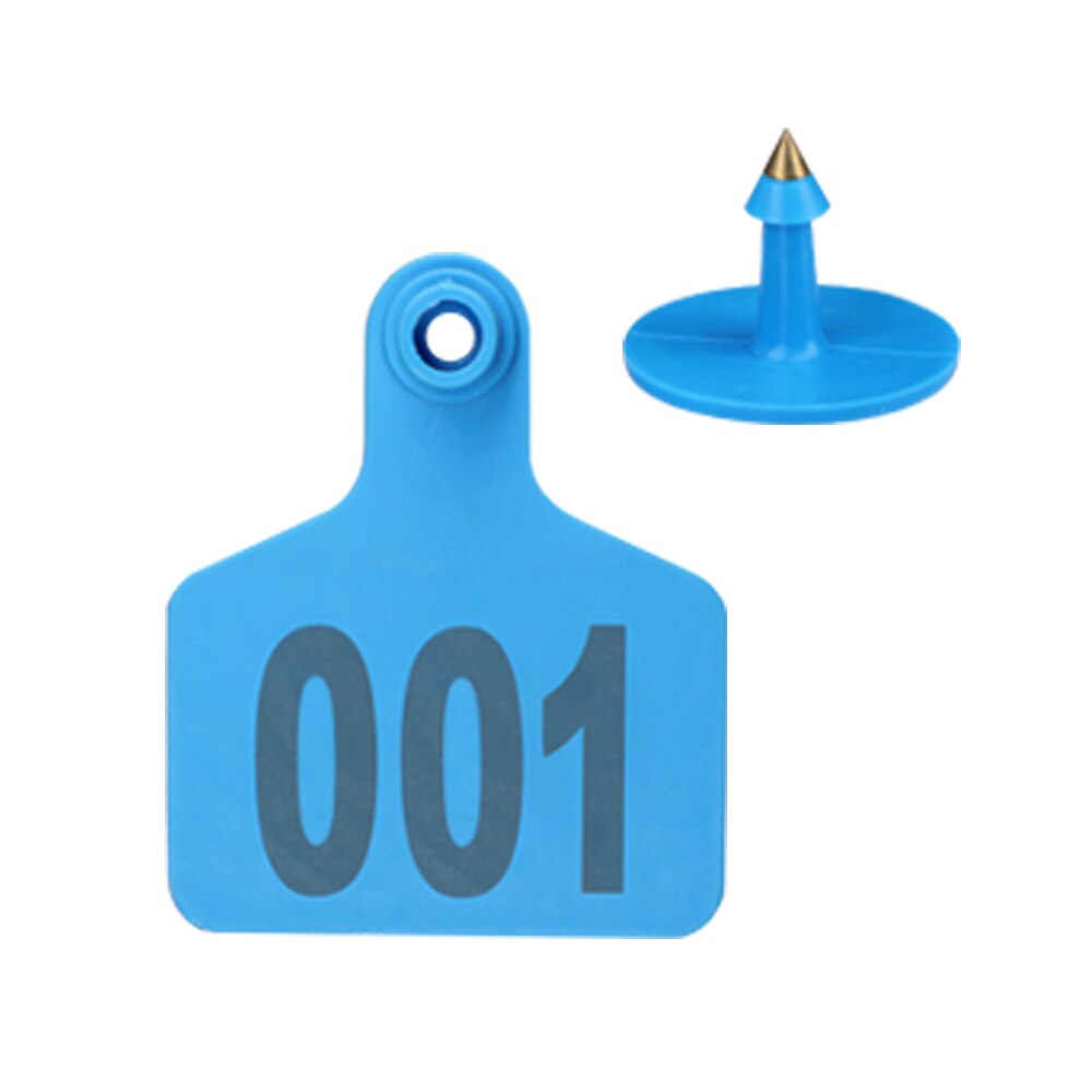 Genummerd 1-100 Koe Oor Identificatie Plaat Met Digitale Label Groen Oranje Blauw Geel Plastic Oorbellen Farm Animal Id kaart