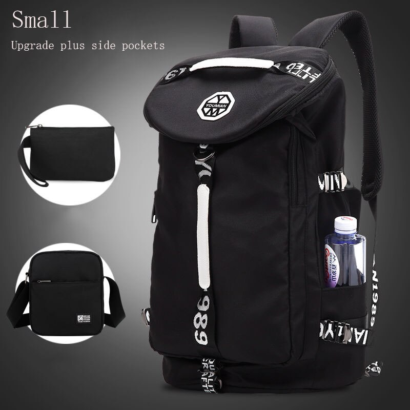 YOUMIAN Large-capacity travel backpack female shoulder bag sports fitness canvas bag light hiking travel luggage
