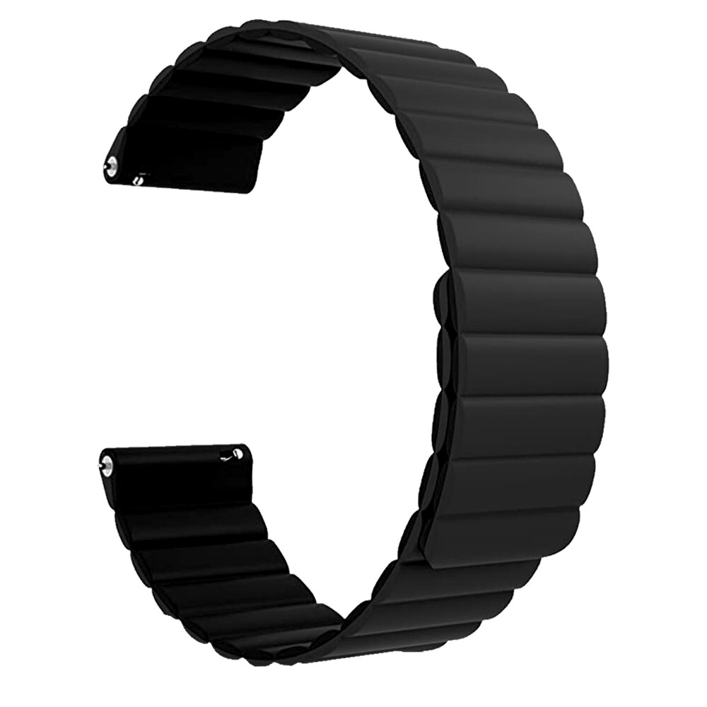 Magnetisk reim for oneplus smartwatch klokkebånd silikonarmbånd for en pluss klokke sportserstatning armbånd correa: Svart