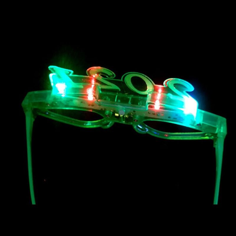 Montura de gafas LED para niños y adultos Con luz intermitente, números, tonos de obturador, gafas luminosas para vacaciones, Año , suministros para fiestas de neón
