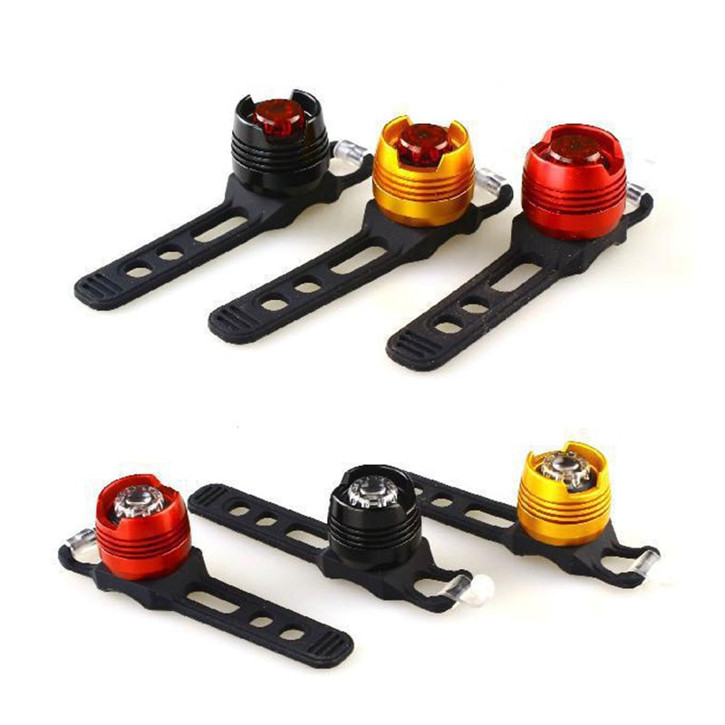 Bicycle Rear Light Aluminium Bicycle Super Bright LED Lights Front Rear Tail Helmet Flashing Lamp Waterproof Safety Warning Lamp