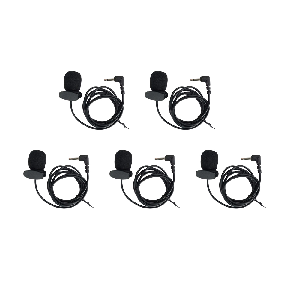 RETEKESS Draagbare Clip-on Reversmicrofoon 3,5 mm Jack Bedrade Microfoon handsfree voor Gids Systeem F4511B: Paars