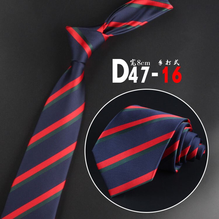 8Cm Jacquard Gestreepte Stropdas Voor Mannen Vrouwen Polyester Elegante Hals Voor Bruiloft Business Volwassen Suits Skinny Ties retro Stropdas: D47-16