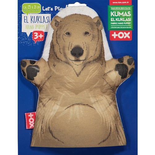 Tox bear animais selvagens sentiu fantoche mão