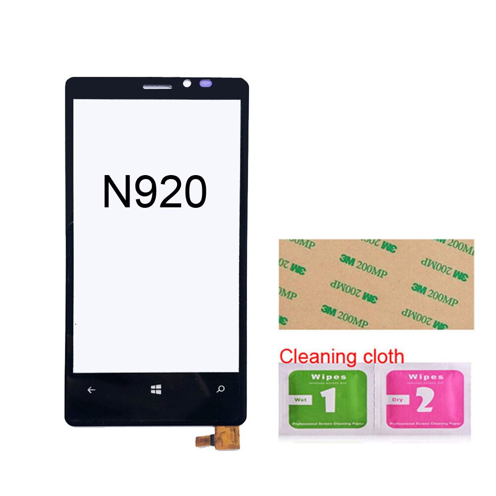 tocco schermo per Nokia Lumia 920 N920 tocco schermo Digitizer Sensore di Sostituzione del Pannello in Vetro di Assemblaggio di Parti: N920 nero