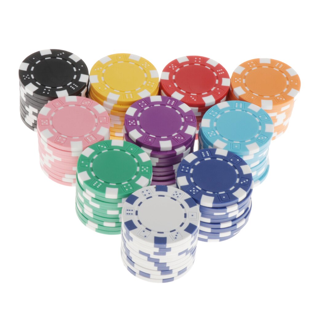 Set Van 100 Stuks Poker Chip Set Voor Texas Holdem, Blackjack, Gokken Casino Chips (Geen Nummers)