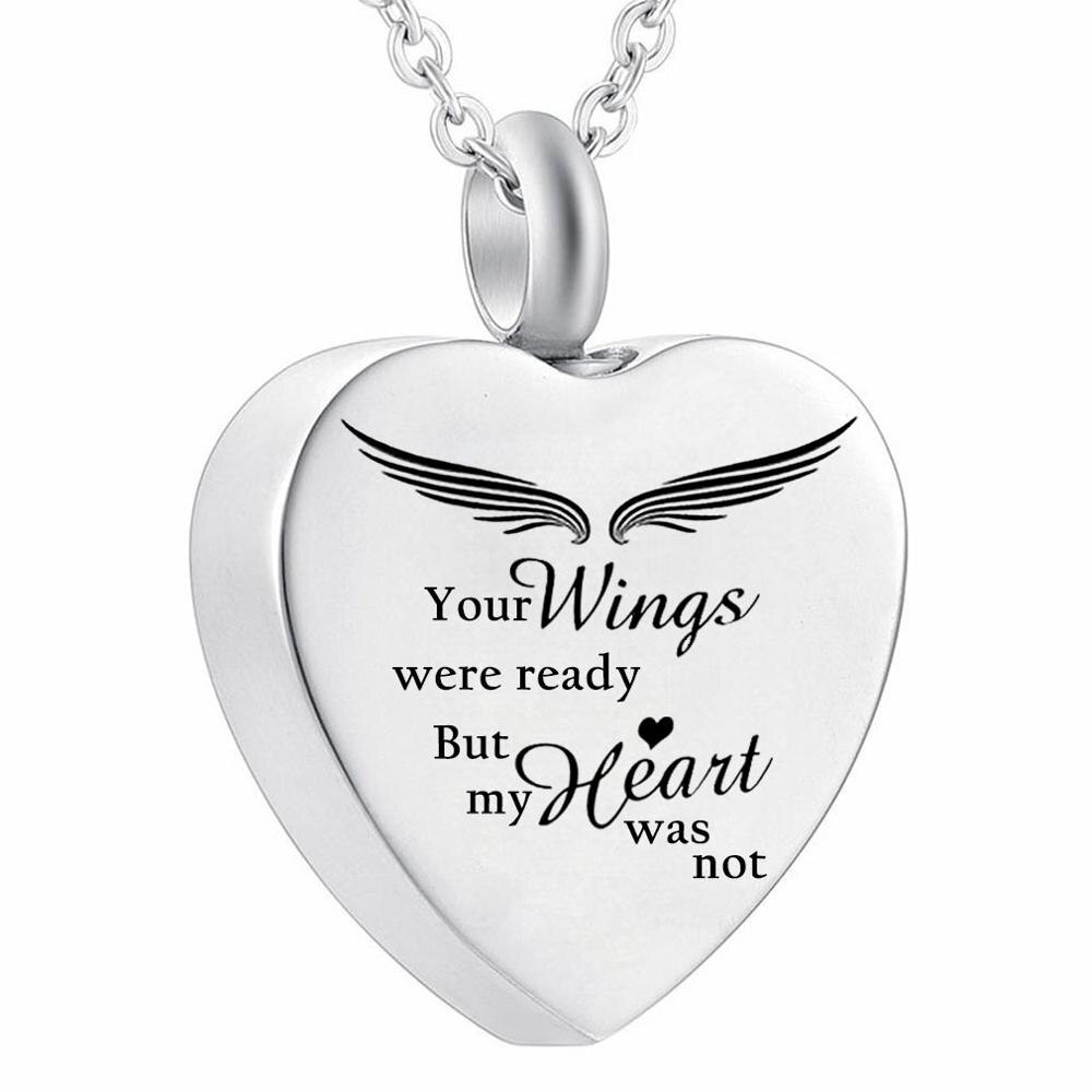 To My Daughter Heart Cremation Urn Necklace for Ashes Urn Jewelry, Carved Locket Stainless Steel Memorial Pendant From Mom& Dad: Necklace Only