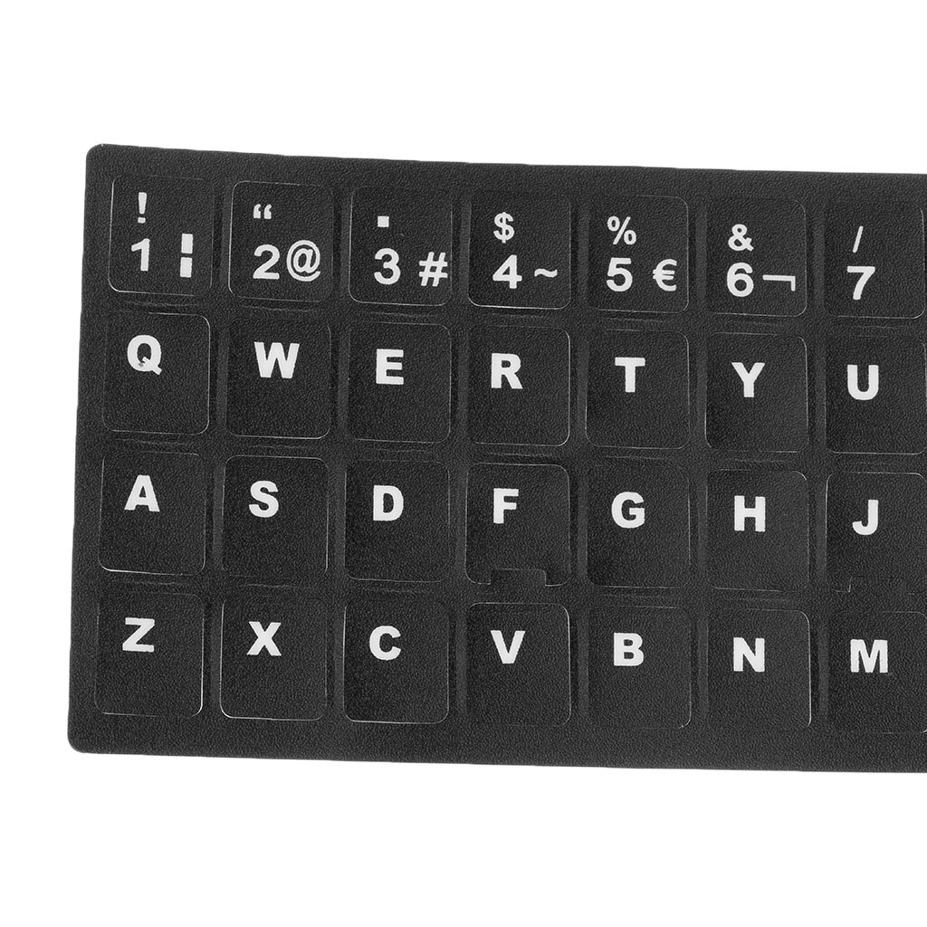 Universal Spanish Keyboard Stickers, PC Keyboard Stickers Black Background for PC Laptop Notebook Desktop