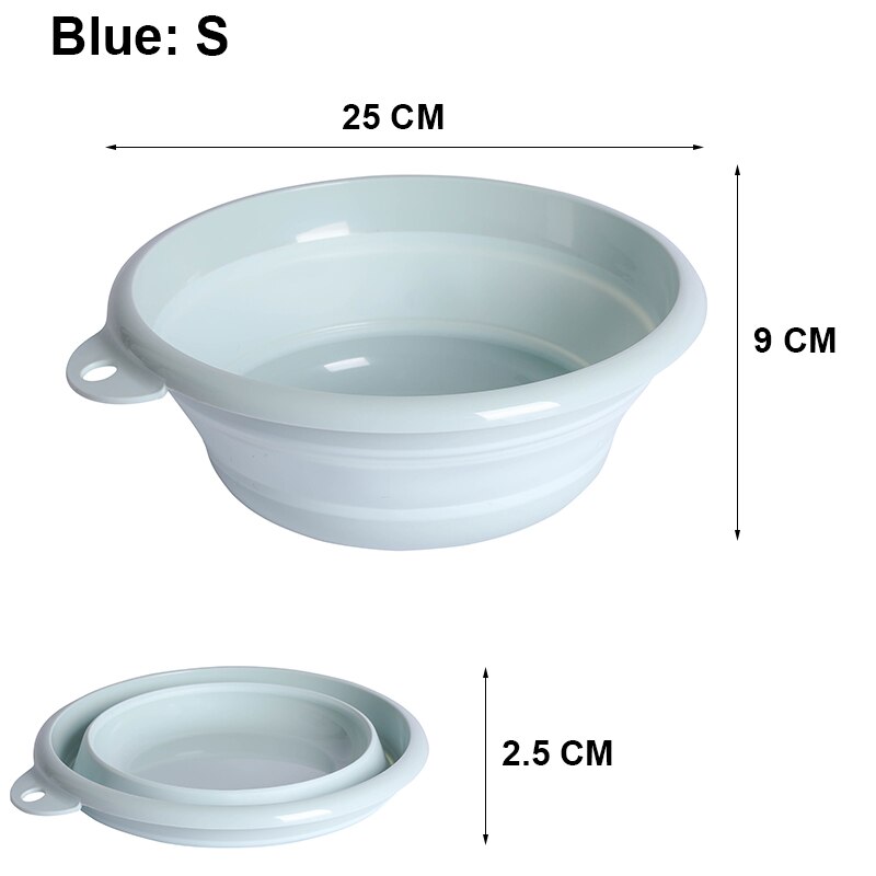 Seau pliable Portable et , bassin pliable pour voyage en plein air pêche Camping, seau de lavage de voiture, 4 tailles: Blue S