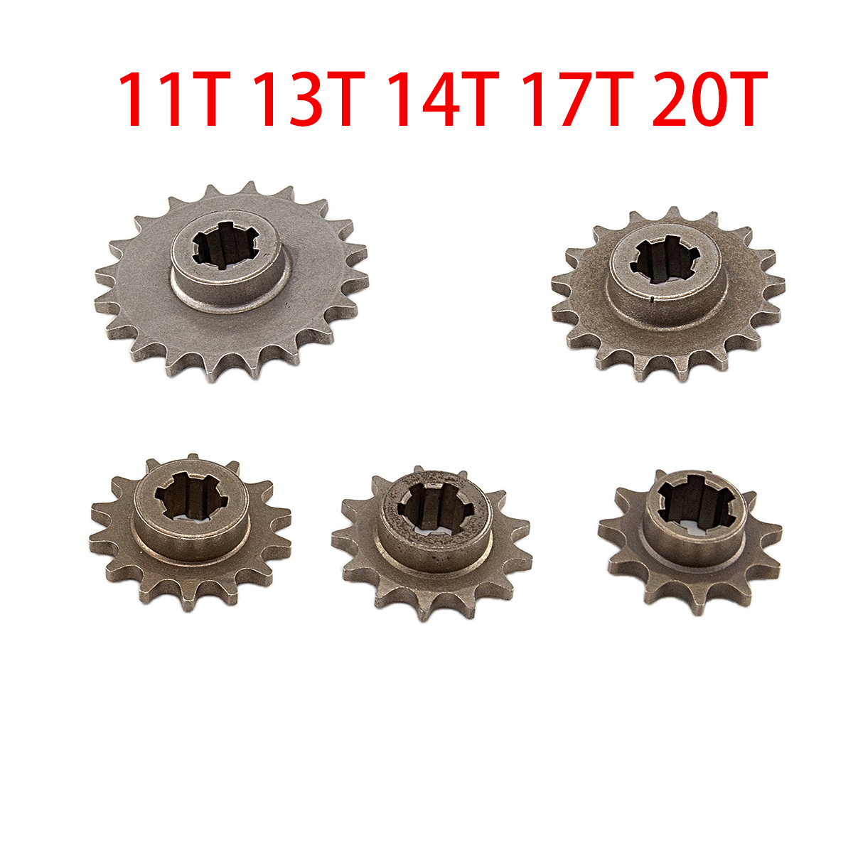 Przednia zębatka zębatka T8F 11T 14T 17T 20T zębatka zębatka łańcucha koło zębate metal dla 47cc 49cc Minimoto ATV minirower motorower