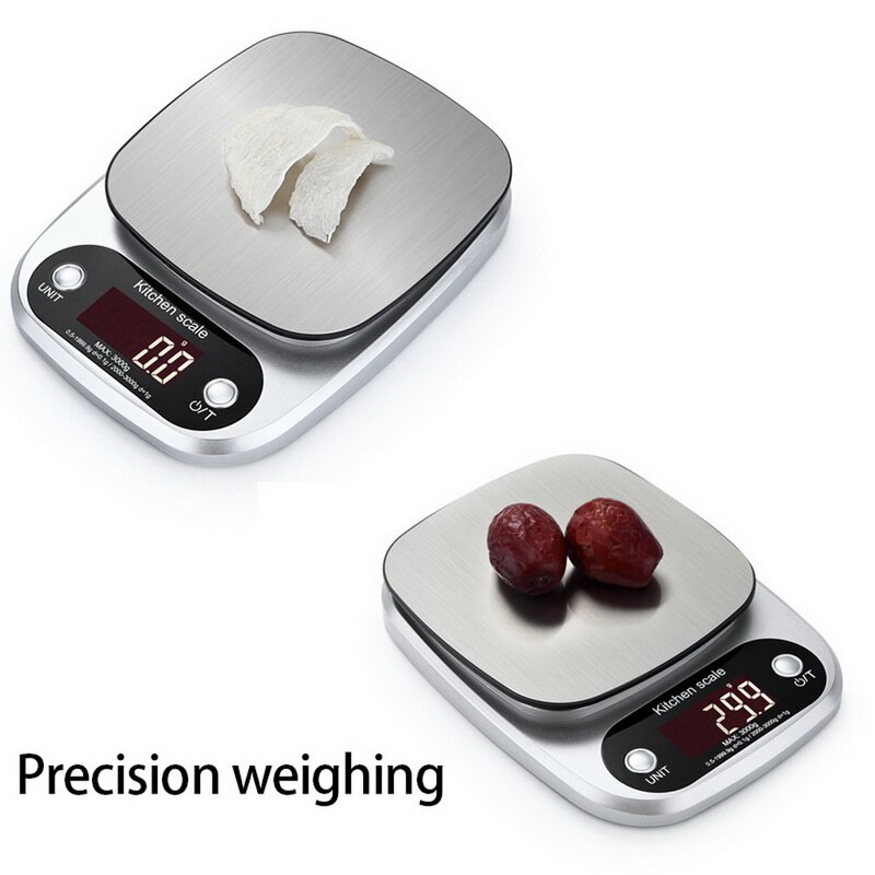 ElectronicKitchen Scale, Kitchen Measuring Tool, Stainless Steel Digital Scale, Highly Accurate Multifunction Food Battery