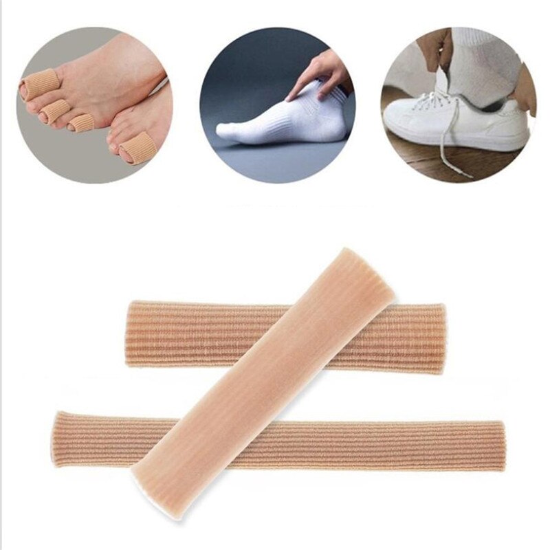 Stoff finger tåbeskytter separator applikator pedikyr mais callus remover hånd smertelindring myk silikonrør fotpleieverktøy