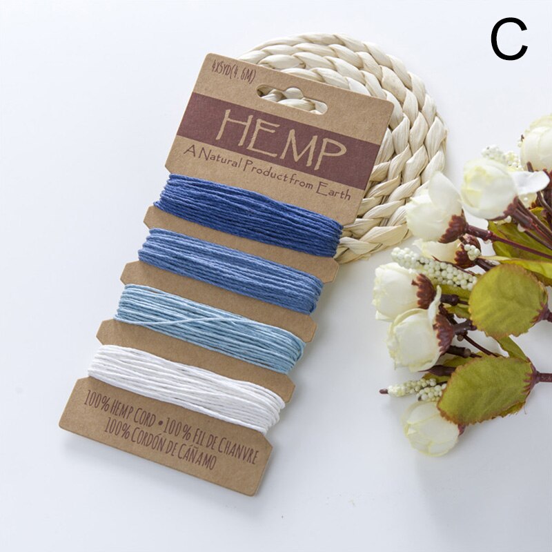 Corda di canapa colorata corda cerata filo spago filo filo regalo fai da te imballaggio gioielli braccialetto fare mestiere decorazione della festa nuziale: C