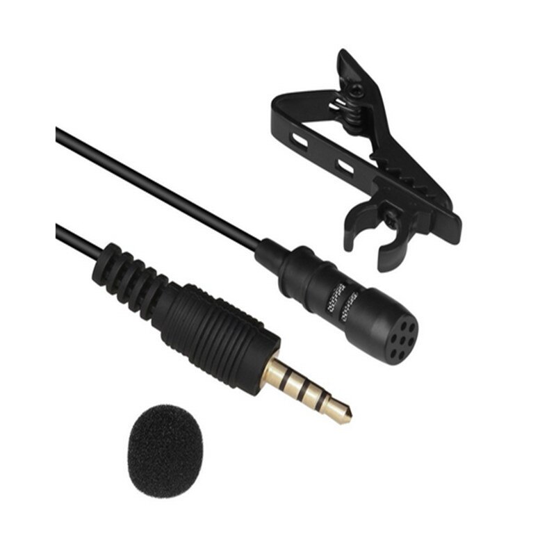 Portable 3.5mm Jack Microphone for Mobile Phone Clip-on Lapel Lavalier Microfone Condenser Mikrofon For Teaching Speech Wholesal