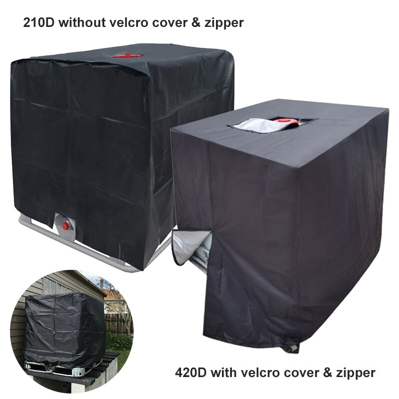 210D/420D Oxford IBC Container Abdeckung Schwarz 1000 Liter Wasser Panzer Schutz Terrasse Ich bin freien Wasserdichte Sonnencreme IBC Panzer Abdeckung