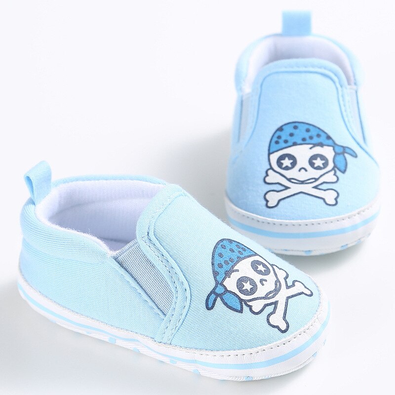 baby canvas shoes Halloween Skull Pattern Print infant Soft soled shoes for girls Boys Shallow Casual sneaker 0-18 M