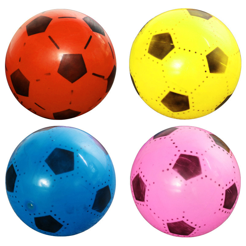 Tilfældig farve 16cm 20cm børn fodboldbold træning af børn oppustelige pvc fodbold elastiske bolde sport legetøj indendørs sportsudstyr