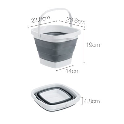 Folding Wash Basin with Handle Portable Sink Bucket Washbasin Plastic Foldable Foot Basin Travel Outdoor Camp Car Washing Basins: M