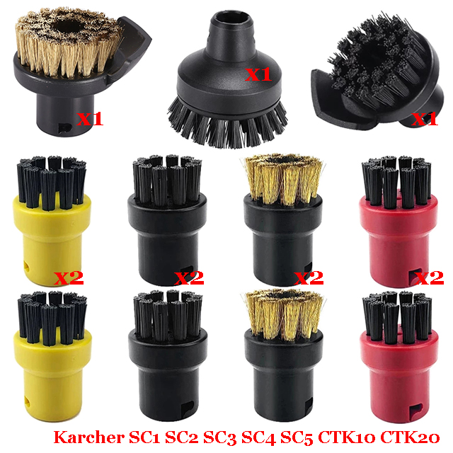 Para Karcher aspiradora de vapor máquina SC1 SC2 SC3 SC4 SC5 SC7 CTK10 CTK20 piezas cabezal de cepillo accesorios de boquilla potente: Verde claro