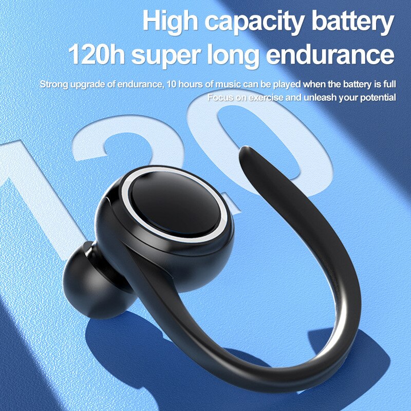 Portable Headset 5.2 Ear Hook Type Low Delay Noise Reduction Single Ear Sports Running Business Wireless Game Earphones With Mic