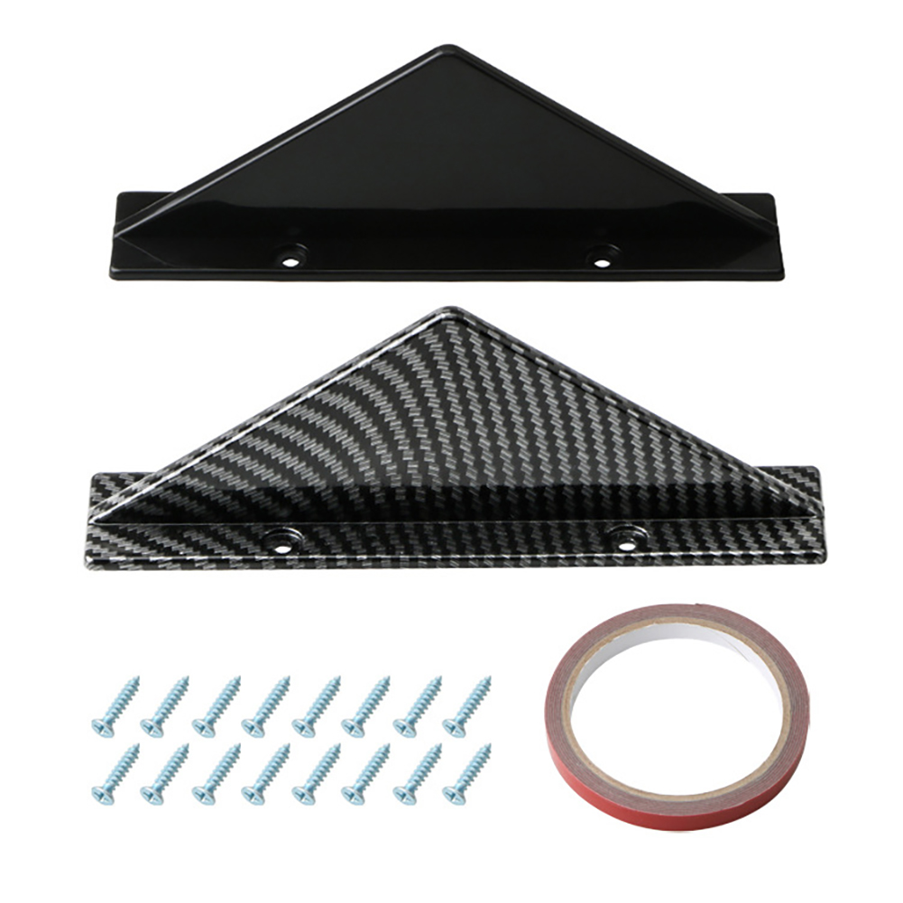 4pcs Universal Carbon Fiber Car Modified Rear Bumper Diffuser Triangle Spoiler For Bmw E46 E90 E60 E39 E36 F10 F30 X5 E53 E70