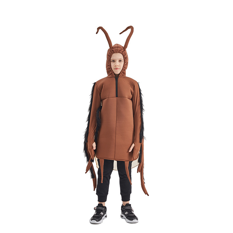 Tier Kakerlake Cosplay Kostüm Halloween Lustige Weihnachten Overall Für Erwachsene Jungen Mädchen Bühne Leistung Karneval Uniform: schwarz