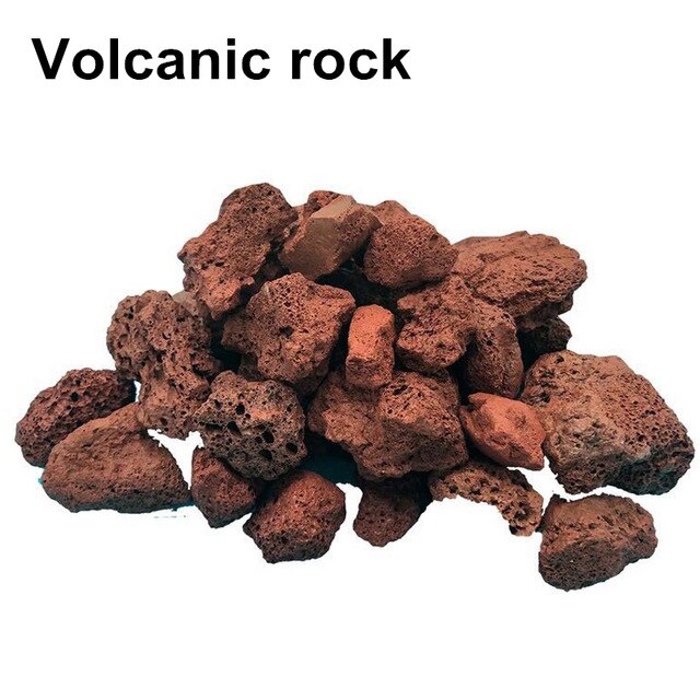 500G 12-In-1 Fish Tank Filter Materiaal Keramische Activated Carbon Biochemische Bal Medium Aquarium Accessoires met Netto Zak: Volcanic Rock