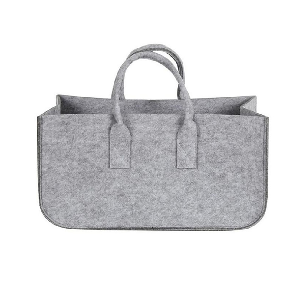 Organisateur sacs multifonctionnel transporteur rectangulaire Shopping grande capacité feutre panier de rangement avec poignée chambre sac à main