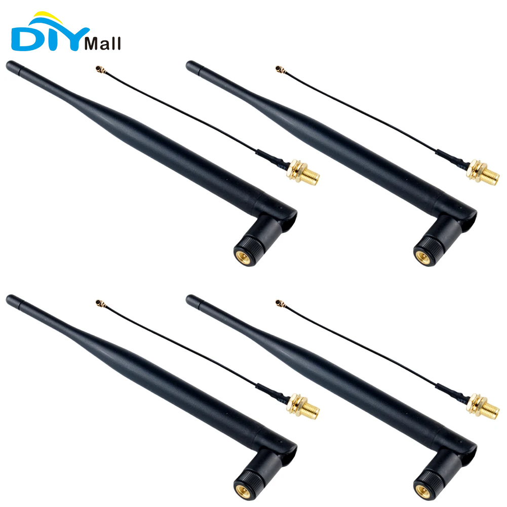 Lora Antenne 868Mhz/915Mhz 5dbi Sma Mannelijke Met Ipex Extenstion Kabel Omni-Directionele Voor Meshtastic Lora 32 V3 Lorawan1/2/4 Stuks